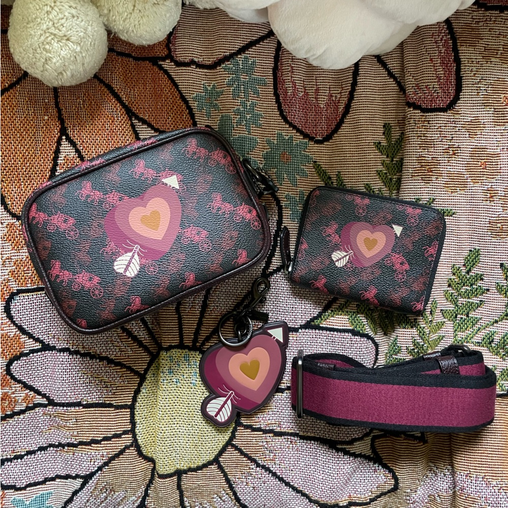 Coach Camera 16, wallet and keychain EUC